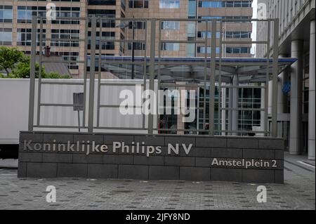 Reklametafel Koninklijke Philips NV in Amsterdam, Niederlande 5-7-2022 Stockfoto