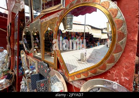 Marokko Marrakesch. Das Leben im Souk Stockfoto
