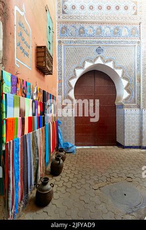 Marokko Marrakesch. Die Moschee im Souk Stockfoto