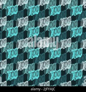 Abstrakt blau schwarz Kontrast nahtlose Muster Hintergrund Freihand Scribble Blot Stock Vektor