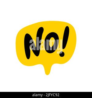 Keine Sprechblase. Kein Text auf Gesprächsform. Vektorgrafik gelbe Sprechblase. Handgezeichnetes Zitat. Stock Vektor