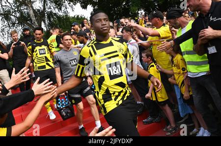 Testspiel für die Saison 2022/2023, Kampfbahn Schwansbell Lünen; Lüner SV - Bor. Dortmund; Youssoufa Moukoko Stockfoto