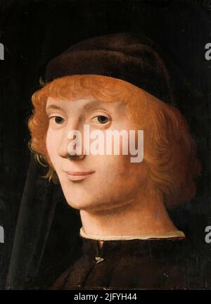 Antonello da Messina, 15. Jahrhundert Porträt eines jungen Mannes, Ölgemälde auf Holz, um 1470 Stockfoto