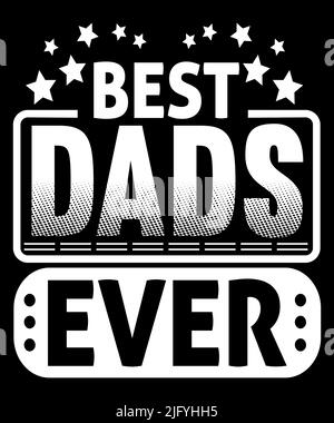 Dad T-Shirt Designs, Daddy/Father/Papa T-Shirt Design, Vatertag T-Shirt Geschenk für Dad, Custom Dad T-Shirt Design Druckvorlage Stock Vektor