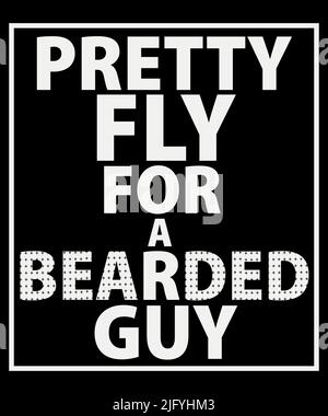 Bekleidung im Bart-T-Shirt-Design. Vorlage für lustige Bärte-T-Shirt. Stock Vektor