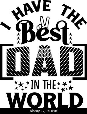 Dad T-Shirt Designs, Daddy/Father/Papa T-Shirt Design, Vatertag T-Shirt Geschenk für Dad, Custom Dad T-Shirt Design Druckvorlage Stock Vektor