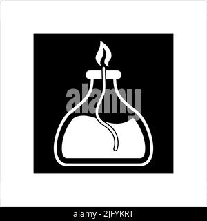 Bunsen Burner Icon, Laborbrenner, Vektorgrafik Stock Vektor
