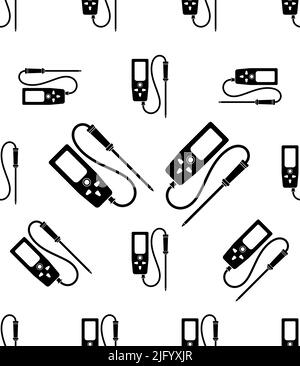 Symbol Für Ph-Messgerät Nahtloses Muster, Saures Alkali-Messinstrument Vektor-Grafik Stock Vektor