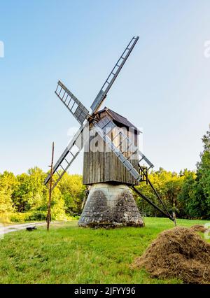 Windmühle im Estnischen Freilichtmuseum, Rocca al Mare, Tallinn, Estland, Europa Stockfoto