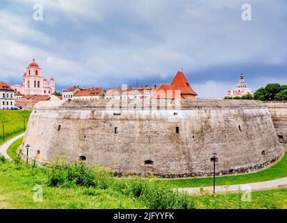 Bastion der Verteidigungsmauer von Vilnius, Altstadt, Vilnius, Litauen, Europa Stockfoto