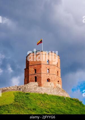 Gediminas-Turm, Schlossberg, Vilnius, Litauen, Europa Stockfoto