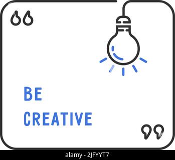 Kreative Angebotsvorlage mit lineart-Glühbirne Stock Vektor