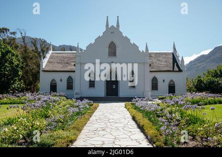 Kapniederländische Architektur, Franschhoek, Westkap, Südafrika, Afrika Stockfoto