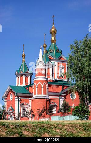 Kathedrale der Erhöhung des Heiligen Kreuzes in der Altstadt von Kolomna, Russland. Stockfoto