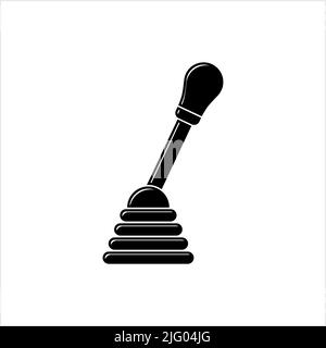 Zahnradsymbol, Vektorgrafiken Für Metallhebel Stock Vektor