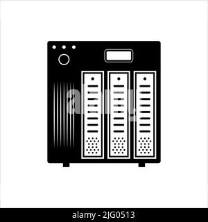 Symbol Für Raid-Datenspeicher, Vektorgrafik „Redundant Array Of Independent Disks“ Stock Vektor