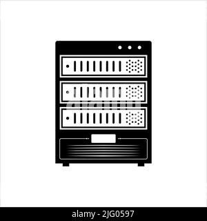 Symbol Für Raid-Datenspeicher, Vektorgrafik „Redundant Array Of Independent Disks“ Stock Vektor