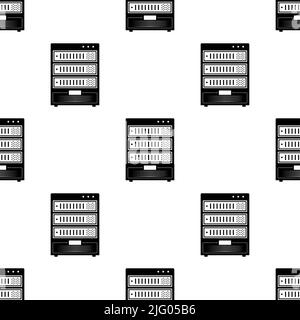 Symbol Für Raid-Datenspeicher Nahtloses Muster, Redundantes Array Unabhängiger Festplatten Vektorgrafik Stock Vektor