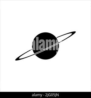 Planetensymbol, Astronomisches Körpersymbol Vektorgrafik Stock Vektor