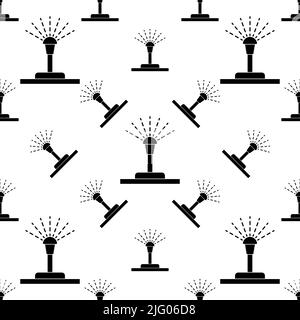 Wasserregner Symbol Nahtloses Muster, Feuer Landwirtschaft Wasserregner Vektor-Kunst Illustration Stock Vektor