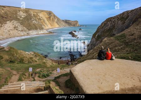 Die Wessex Coast - Lulworth Cove bis Durdle Door - Stockfoto