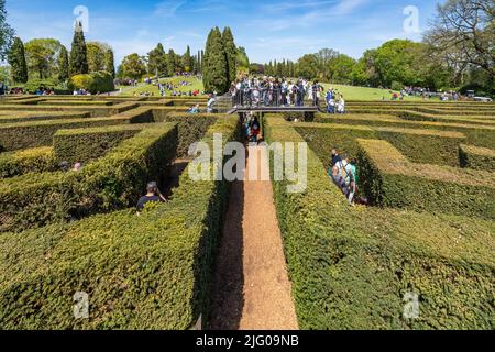 Valleggio sul Mincio, Italien, Apr. 2022 - das Labyrinth des Sigurtà-Gartens ist eine der beliebtesten Attraktionen des Parks Stockfoto