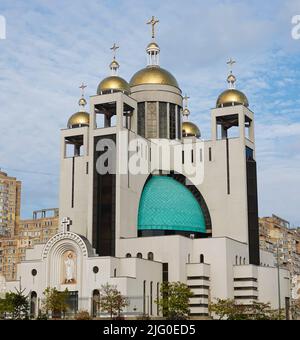 Kiew, Ukraine 24. Oktober 2020: Patriarchalische Kathedrale der Auferstehung Christi UGK Stockfoto