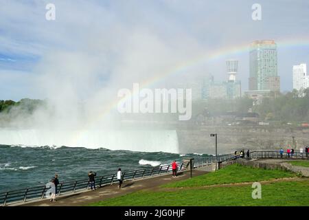 rainbow, Niagara Falls, les chutes du Niagara, Kanada, USA, Ontario provance, Bundesstaat New York, Nordamerika, Niagara-vízesés Stockfoto