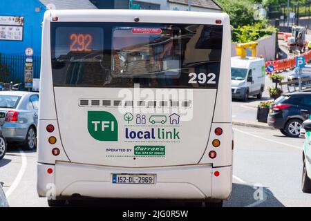 Rural Transport Program/TFI Local Link Bus in Donegal Town, County Donegal, Irland Stockfoto