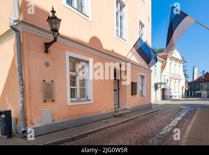 Tallinn, Estland. Juli 2022. Außenansicht Tallinn Ballettschule Gebäude in der Altstadt Stockfoto