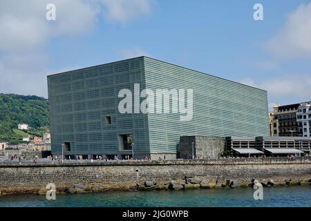 Der Kursaal in San Sebastian, Kultur- und Kongresszentrum. San Sebastian, Spanien - August 2020 Stockfoto