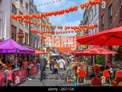Gerrard Street, Chinatown, Soho, London, England, VEREINIGTES KÖNIGREICH Stockfoto