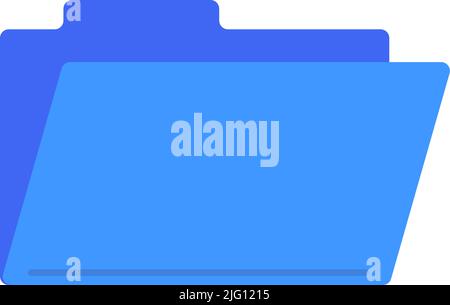 Blaues Ordnersymbol öffnen. Bearbeitbarer Vektor. Stock Vektor