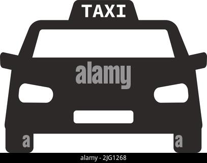 Taxi-Symbol. Taxistand. Bearbeitbarer Vektor. Stock Vektor