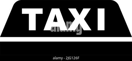Schild mit dem Taxistand auf dem Dach. Bearbeitbarer Vektor. Stock Vektor