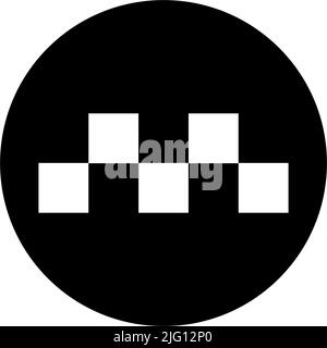 Symbol für ein rundes Taxi. Bearbeitbarer Vektor. Stock Vektor