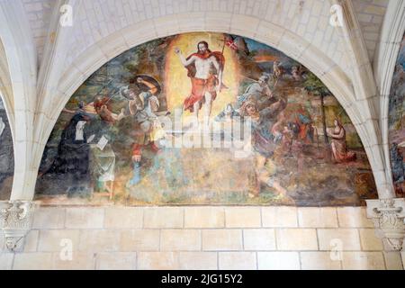 Die königliche Abtei unserer Lieben Frau von Fontevraud oder Fontevrault (auf Französisch: abbaye de Fontevraud) war ein Kloster im Dorf Fontevraud-l'Abbaye, in der Nähe Stockfoto