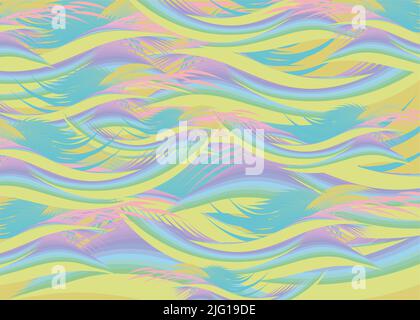 Schöner, welliger Sommerhintergrund mit Unschärfe-Effekt für Textilien oder Stoffe. Abstrakte Linien für Innenraumlösungen, Drucke, Texturen, Mode Stockfoto