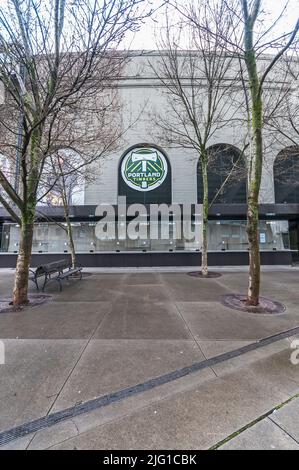 Jeld Wen Field im SW Morrison, Heimstadion der Portland Timbers. Stockfoto