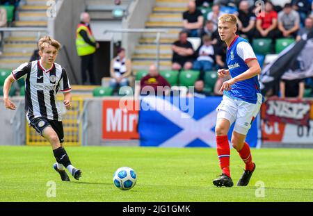 Linfield vs St Mirren, Samstag, 2.. Juli 2022, Windsor Park, Belfast Stockfoto