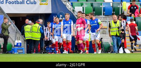 Linfield vs St Mirren, Samstag, 2.. Juli 2022, Windsor Park, Belfast Stockfoto