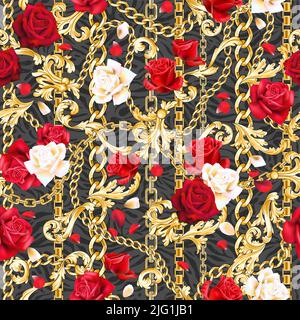 Nahtloses Muster aus gemischten Tieren. Stock Vektor