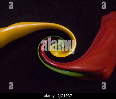 Digitale Kunst mit Pfeffermuster Stockfoto