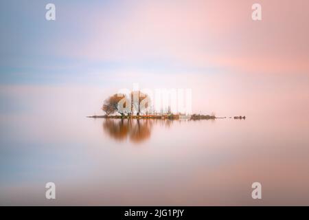 Insel im See Stockfoto