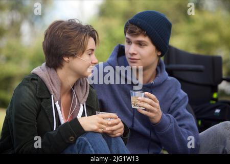 SHAILENE WOODLEY, ANSEL ELGORT, DER FEHLER IN UNSERER STARS, 2014 Stockfoto