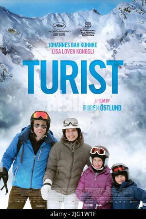 JOHANNES KUHNKE, LISA LOVEN WETTERGREN KONGSLI, Clara, VINCENT WETTERGREN POSTER, HÖHERE GEWALT, 2014 Stockfoto