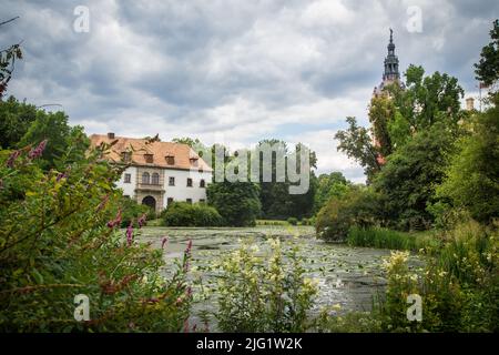 Schloss Bad Muskau, Sachsen, Deutschland Stockfoto