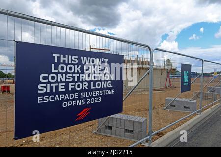 HG Construction Escapade , in Silverstone Gelände, Silverstone Circuit, Silverstone, Towcester, Northamptonshire, England, Großbritannien, NN12 8TL Stockfoto
