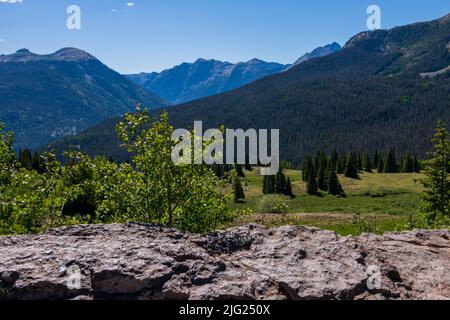 Weminuche Wilderness vom Molas Pass aus gesehen Stockfoto