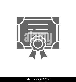 Aktienzertifikat Glyphen-Symbol, gefüllte Glyphen-Vektor-Zeichen, linear buntes Piktogramm isoliert auf Weiß. Anleihen, Wertpapiersymbol, Logo-Illustration Stock Vektor